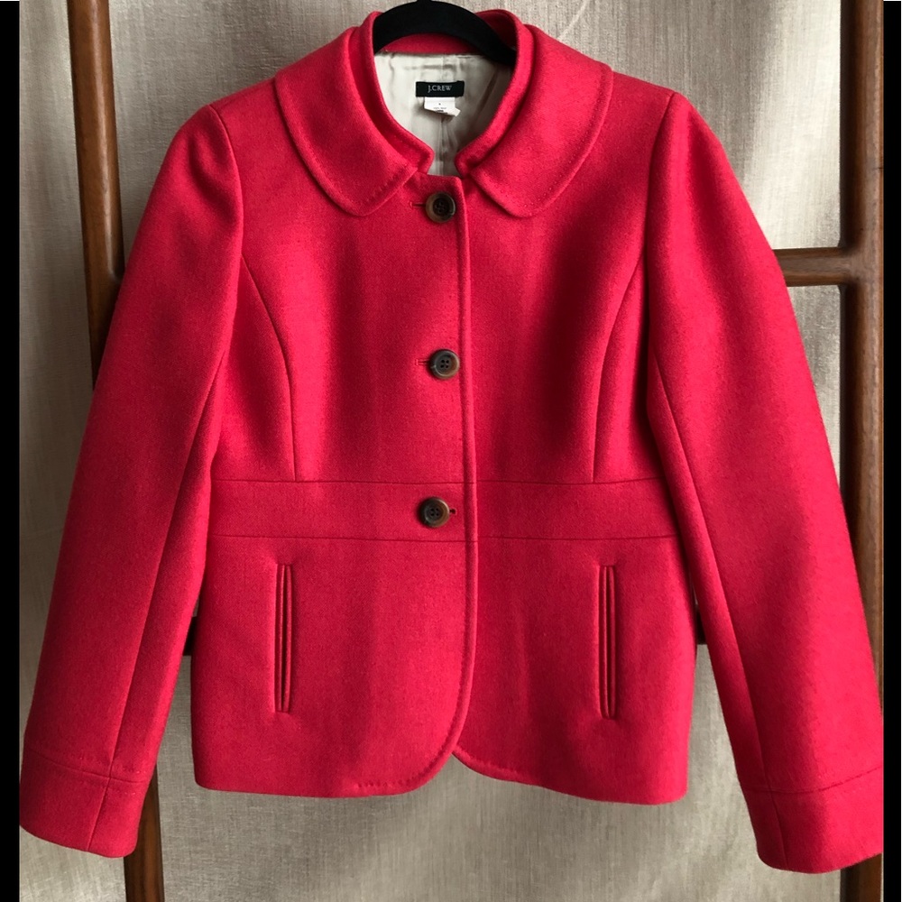 J.Crew Wool Jacket size 6 pink